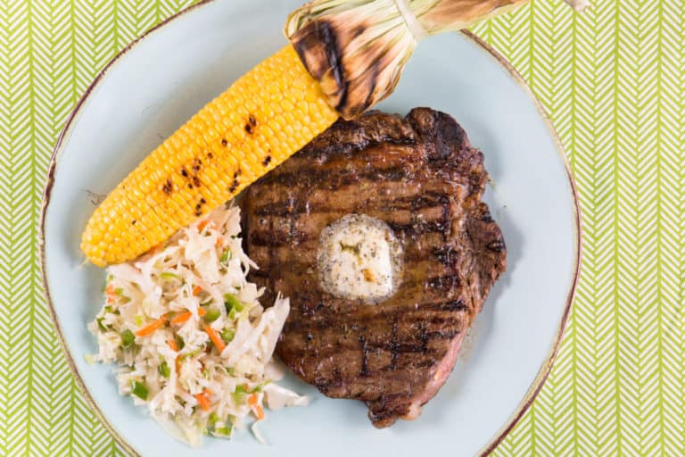 Grilled Steaks with Herbed Butter Braum's